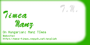 timea manz business card
